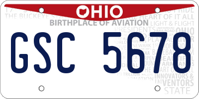 OH license plate GSC5678