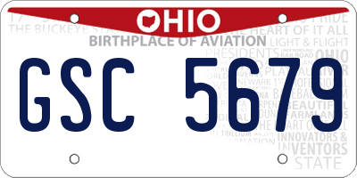 OH license plate GSC5679