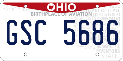 OH license plate GSC5686