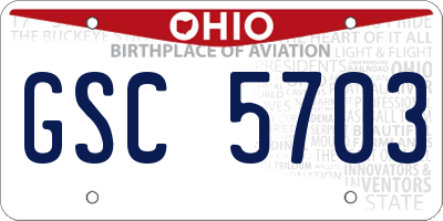 OH license plate GSC5703