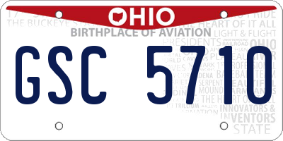 OH license plate GSC5710