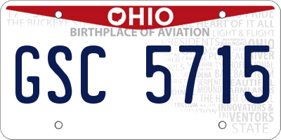 OH license plate GSC5715