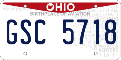 OH license plate GSC5718