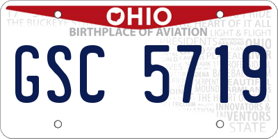 OH license plate GSC5719