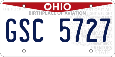 OH license plate GSC5727