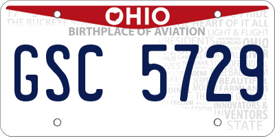 OH license plate GSC5729