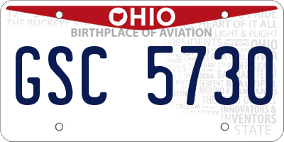 OH license plate GSC5730