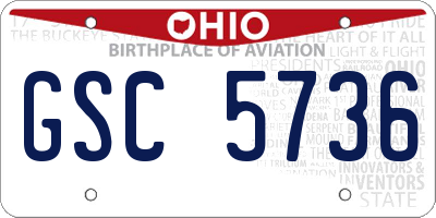 OH license plate GSC5736