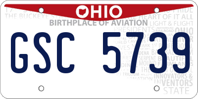 OH license plate GSC5739