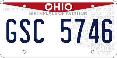 OH license plate GSC5746