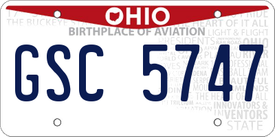 OH license plate GSC5747