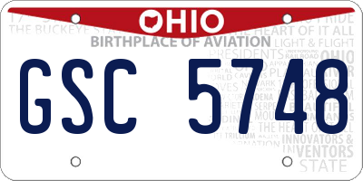 OH license plate GSC5748