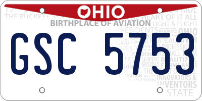 OH license plate GSC5753