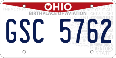 OH license plate GSC5762