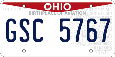 OH license plate GSC5767