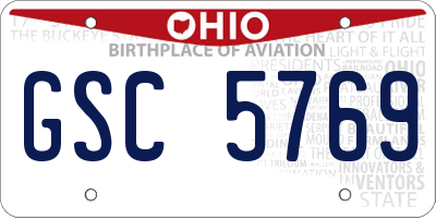 OH license plate GSC5769