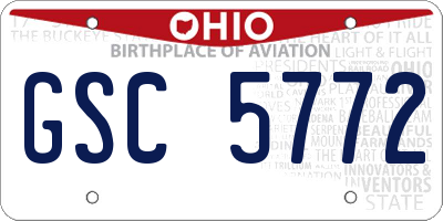 OH license plate GSC5772