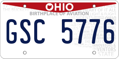 OH license plate GSC5776