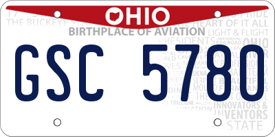 OH license plate GSC5780