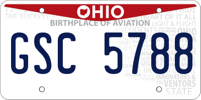 OH license plate GSC5788