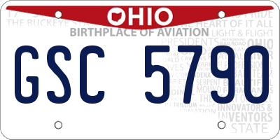 OH license plate GSC5790