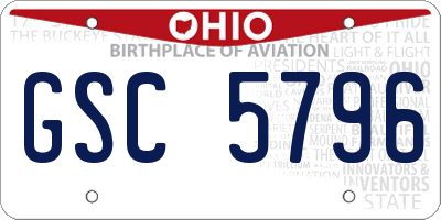 OH license plate GSC5796