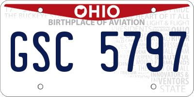 OH license plate GSC5797