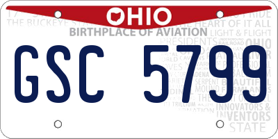 OH license plate GSC5799