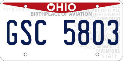 OH license plate GSC5803