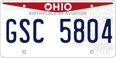 OH license plate GSC5804