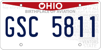 OH license plate GSC5811