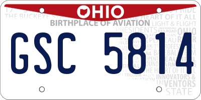 OH license plate GSC5814