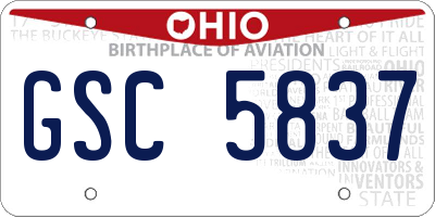 OH license plate GSC5837