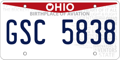 OH license plate GSC5838