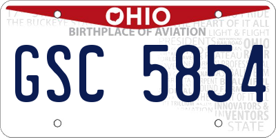 OH license plate GSC5854