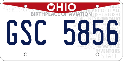 OH license plate GSC5856