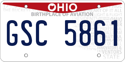 OH license plate GSC5861