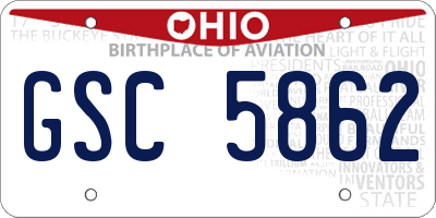 OH license plate GSC5862