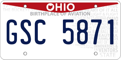 OH license plate GSC5871