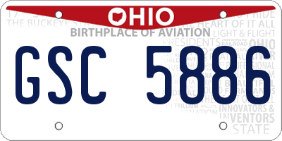 OH license plate GSC5886