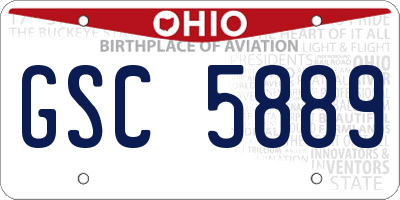 OH license plate GSC5889