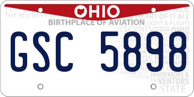 OH license plate GSC5898