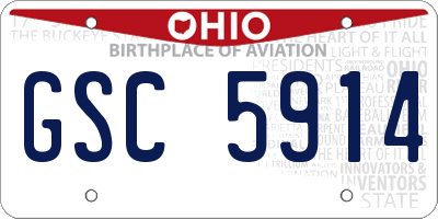 OH license plate GSC5914