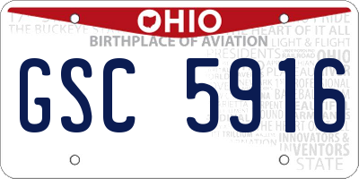 OH license plate GSC5916