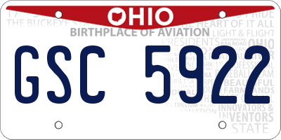 OH license plate GSC5922