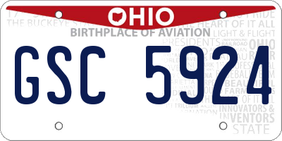 OH license plate GSC5924