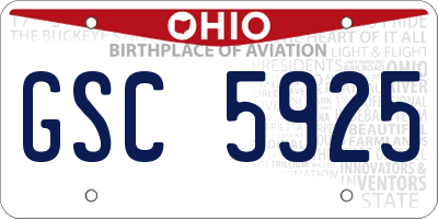 OH license plate GSC5925