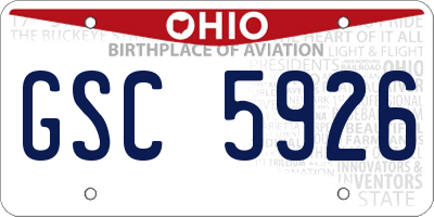 OH license plate GSC5926