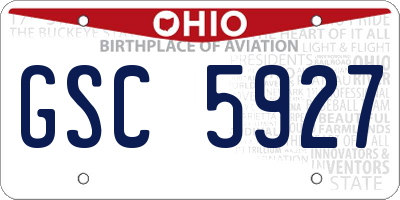 OH license plate GSC5927