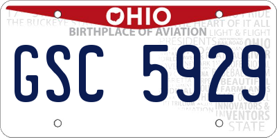 OH license plate GSC5929